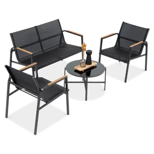 Zestaw mebli MANGO CAFFE Black - Focus Garden - Meble ogrodowe - miniaturka - grafika 1