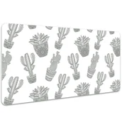 Podkładki na biurko - Mata ochronna na blat Meksykańskie kaktusy 100x50cm, Dywanomat - miniaturka - grafika 1