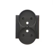 Klawisze i ramki - Simon Simon 54 Pokrywa gniazda podwójnego z przesłonami do ramek NATURE czarny mat DGZ2MZNP/49 DGZ2MZNP/49 - miniaturka - grafika 1