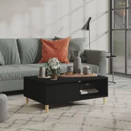 Ławy i stoliki kawowe - vidaXL Stolik kawowy, czarny, 90x60x35 cm, płyta wiórowa - miniaturka - grafika 1