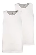 Koszulki męskie - JP 1880 Męskie, duże rozmiary, duże rozmiary, odzież męska L-8XL, tank top, 2 sztuki, bez rękawów, do 8 XL 796858, śnieżnobiały, 3XL - miniaturka - grafika 1