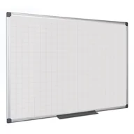 Tablice i flipcharty - Biała tablica magnetyczna z nadrukiem, kwadraty/siatka, 1200 x 900 mm - miniaturka - grafika 1