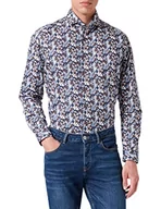 Koszule męskie - bugatti Klasyczna koszula męska 9950-28506, granatowa, standardowa - miniaturka - grafika 1