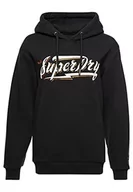 Bluzy damskie - Superdry Damska bluza z kapturem, Washed Black, S - miniaturka - grafika 1