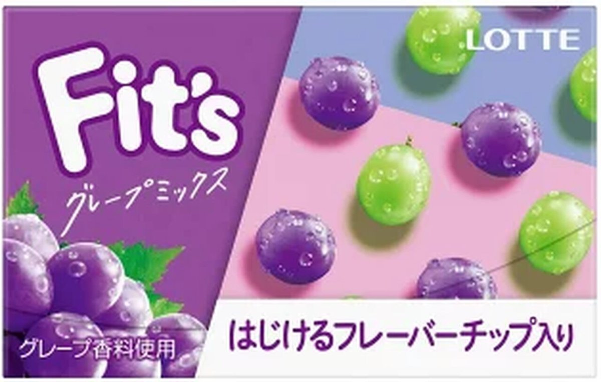 FIT's GRAPES MIX - WINOGRONOWA GUMA DO ŻUCIA FIT's, LOTTE 24,6g