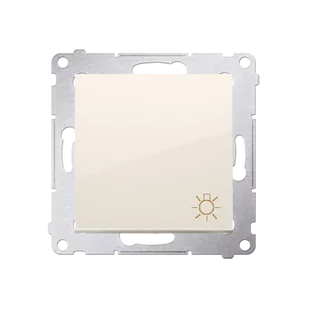 Przycisk światło Kontakt-Simon 54 DS1.01/41 kremowy - Klawisze i ramki - miniaturka - grafika 1