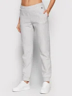 Spodnie sportowe damskie - Champion Spodnie dresowe Ribbed Cuffed 114614 Szary Regular Fit - miniaturka - grafika 1
