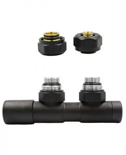 Zawór regulacyjny 50mm TWINS czarny mat lewy Pex - Zawory i kraniki - miniaturka - grafika 1