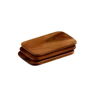 Zassenhaus Deski śniadaniowe, ciemne, 3 szt., 22 x 15 x 1 cm ZS-055009 - Deski do krojenia - miniaturka - grafika 1
