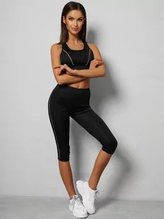 Komplet sportowy dwuczęściowy damski czarny OZONEE O/XL012/1 - Ozonee - Dresy damskie - miniaturka - grafika 1
