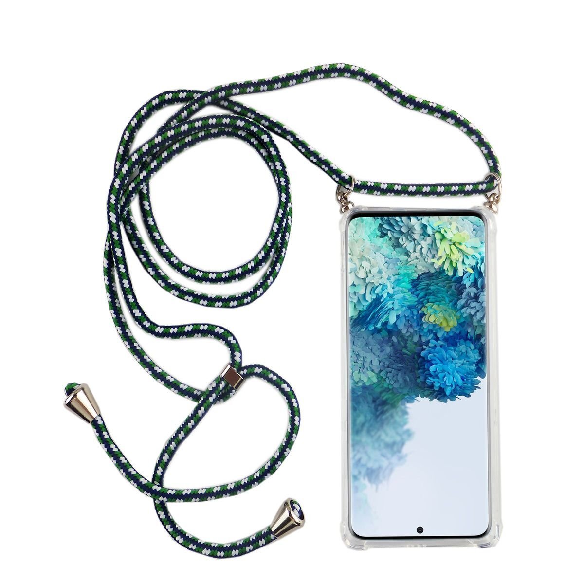 Etui Samsung Galaxy Etui na telefon komórkowy Slim Cover Etui na telefon komórkowy Pasek na sznurek, do telefonu komórkowego: Samsung Galaxy A71, wybierz pasek: zielony czarny