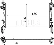 Układ chłodzenia - akcesoria - Chłodnica, układ chłodzenia silnika Mahle CR 1122 000P - miniaturka - grafika 1