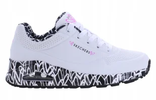 Buty damskie Skechers Uno 155506-WBK niskie białe 39,5 niskie - Buty sportowe damskie - miniaturka - grafika 1
