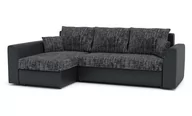 Narożniki - Narożnik Paul 1 z Funkcją Spania Łóżko Rogówka Sofa, Popiel-Czarny - miniaturka - grafika 1