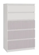 Komody dla dzieci - Komoda do pokoju dziecka, Malwa, 70x40x110 cm, biały, różowy - miniaturka - grafika 1