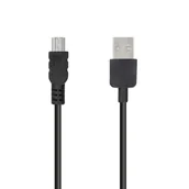 Kable USB - Kabel USB - Mini USB 1 metr czarny (navi / kamera) - miniaturka - grafika 1