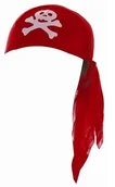 Dodatki do strojów karnawałowych - Czapka Pirat z chustą, czerwona - miniaturka - grafika 1