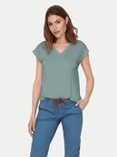 Koszulki i topy damskie - ONLY T-Shirt Free 15287041 Zielony Regular Fit - miniaturka - grafika 1