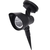 Lampy ogrodowe - Reflektor solarny do ogrodu, wys. 28 cm, 1 dioda LED, czarny - miniaturka - grafika 1