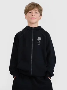 4F Bluza dresowa rozpinana z kapturem chłopięca - czarna 122 (6-7 lat) - Bluzy dla chłopców 4F Bluza dresowa rozpinana z kapturem chłopięca - czarna 122 (6-7 lat) - Bluzy dla chłopców - miniaturka - grafika 1