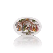 Ozdoby bożonarodzeniowe - Mała SZOPKA bożonarodzeniowa na święta BOŻE NARODZENIE | podświetlenie LED | świecąca szopka | upominek pod choinkę - miniaturka - grafika 1