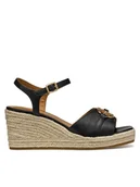 Espadryle damskie - Geox Espadryle D Panarea D55UYB 00046 C9999 Czarny - miniaturka - grafika 1