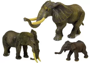 Zestaw Figurek Zwierzęta Safari Słoń Słonica Słoniątko Tygrys - Figurki dla dzieci - miniaturka - grafika 4
