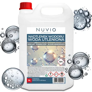 Woda utleniona 12% Nadtlenek wodoru 5L wybielanie dezynfekcji NUVIO - Dezynfekcja - miniaturka - grafika 1
