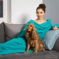 Szlafroki damskie - Koc Z Rękawami Szlafrok Polar 145x205cm +kieszonka - miniaturka - grafika 1