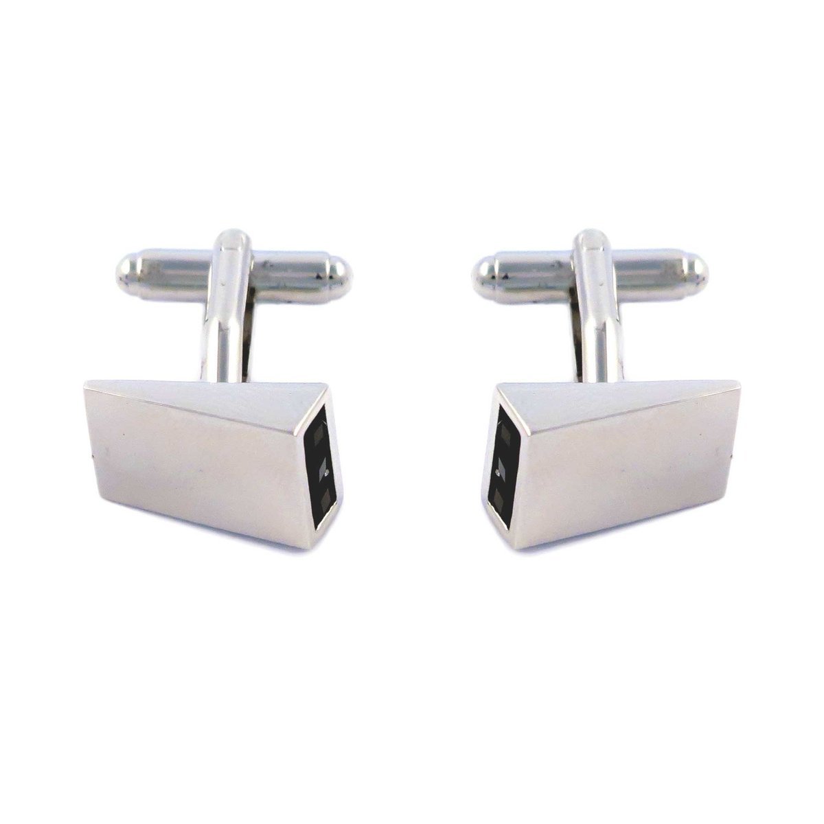 Spinki do mankietów z czarnymi kryształami A24