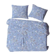 Pościel - Poszewka z kory 40x40 niebieska biała liście 1788N Bielawa KARO - miniaturka - grafika 1