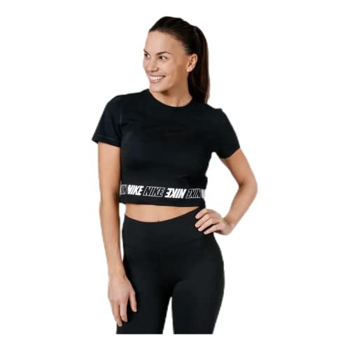 Nike damski Pro Crop Top Czarny/Czarny/Biały XL