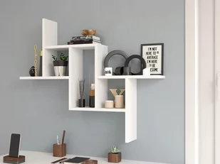 Lumarko Regał Wiszący Ścienny Półki Fiesta Biel Mat - Półki do salonu - miniaturka - grafika 3