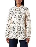 Bluzki damskie - Seidensticker Damska bluzka z długim rękawem Regular Fit, beżowy, 46 - miniaturka - grafika 1