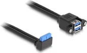 Kable USB - DeLOCK 83007 kabel USB USB 2.0 0,5 m 2 x USB A Czarny - miniaturka - grafika 1