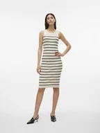 Sukienki - Vero Moda Sukienka dzianinowa w kolorze beżowym - miniaturka - grafika 1