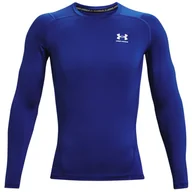 Koszulki sportowe męskie - Męska koszulka Under Armour HG Armour Comp LS Rozmiar: L / Kolor: niebieski - miniaturka - grafika 1
