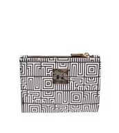 Portfele - Mały portfel labirynt włoskiej marki Ynot? czarno-biały - miniaturka - grafika 1