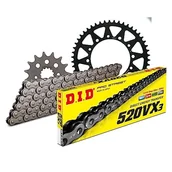 Części motocyklowe - Zestaw łańcuchów DID stal 520VX3 / 112 bez końca do Honda NX Dominator 650 ccm rok prod. 1991-1994 - miniaturka - grafika 1