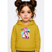 Bluzy dla dziewczynek - BLUZA DZIECIĘCA HUNTRIX RUMI KPOP 134-140 Z KAPTUREM BAWEŁNIANA JAKOŚĆ - miniaturka - grafika 1