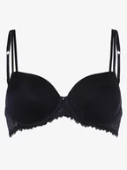 Biustonosze - Mey Damski biustonosz z fiszbinami Kobiety Sztuczne włókno niebieski jednolity, 75B - miniaturka - grafika 1