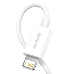 Baseus Superior kabel USB - Lightning 2,4A 0,25 m Biały (CALYS-02) - Kable USB - miniaturka - grafika 3