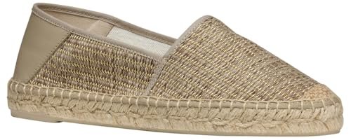 Geox Damskie sandały na koturnie D Lampedusa a Espadryle, brązowy (taupe), 39 EU