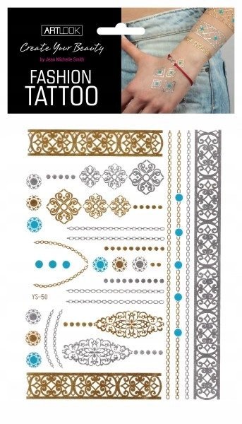 ESTETICA Art Look Fashion Tattoo tatuaż metaliczny