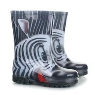 Buty dla dziewczynek - Kalosze Dziecięce Demar Twister Print 0037S Zebra 32/33 - miniaturka - grafika 1