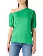 Bluzki damskie - PINKO Damska bluzka Battipaglia Blusa Rasato Fluid, V28 zielony, M - miniaturka - grafika 1