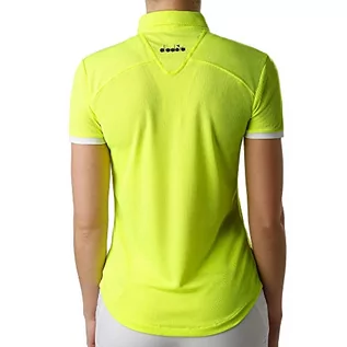 Koszulki i topy damskie - Diadora Diadora Damska koszulka polo Court żółta, biała, XL odzież wierzchnia 102172448 - grafika 1