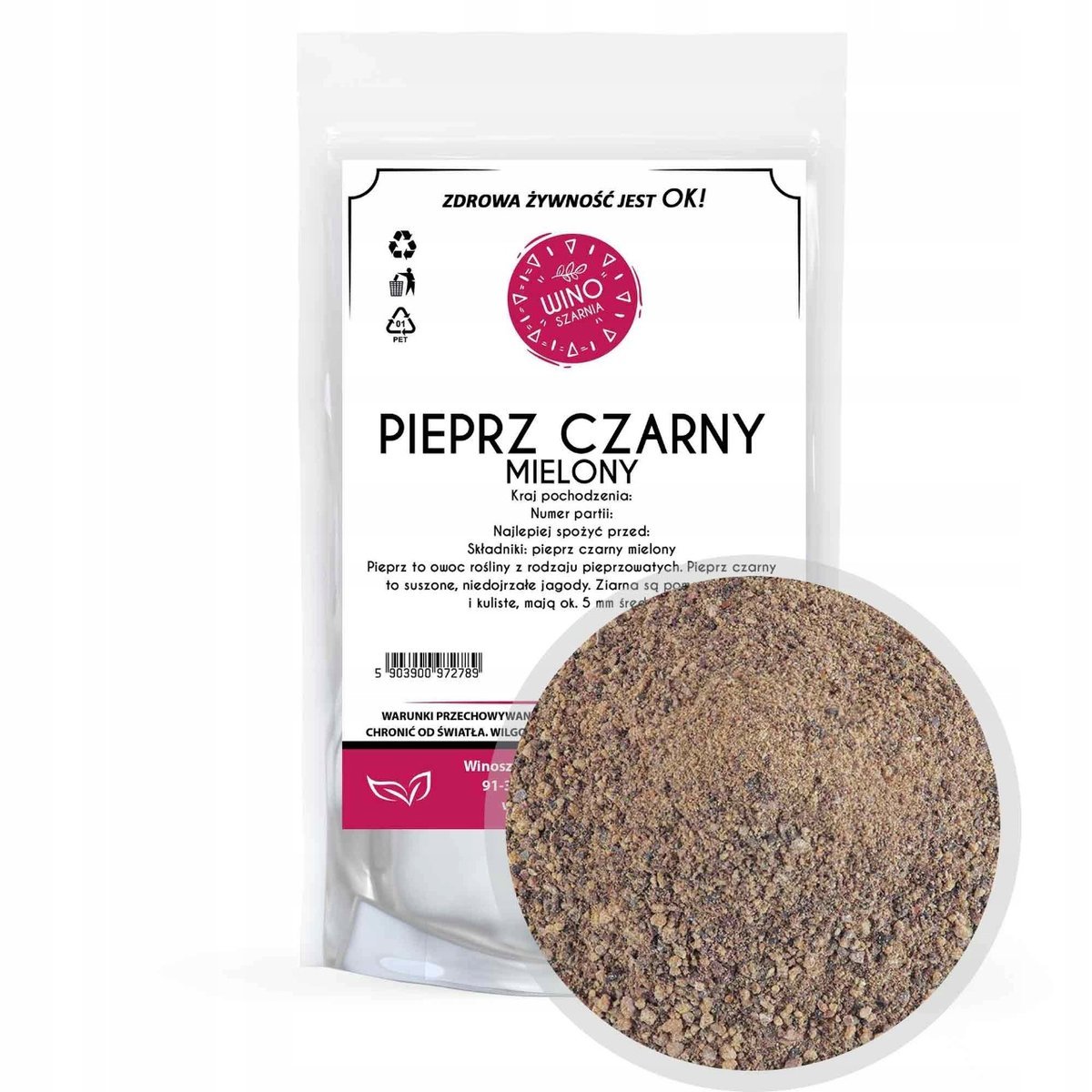 Pieprz czarny mielony - 100g Wietnam