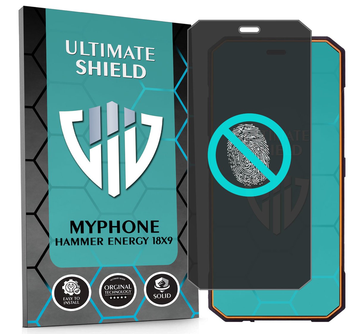 NAJLEPSZE SZKŁO 5D PEŁNE DO MYPHONE HAMMER ENERGY 18X9 NIETŁUKĄCE ORYGINAŁ