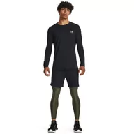 Spodnie sportowe męskie - Męskie legginsy treningowe UNDER ARMOUR UA HG Armour Leggings - zielone - miniaturka - grafika 1